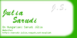 julia sarudi business card