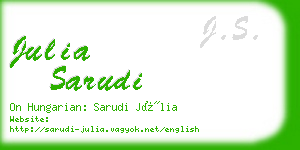 julia sarudi business card